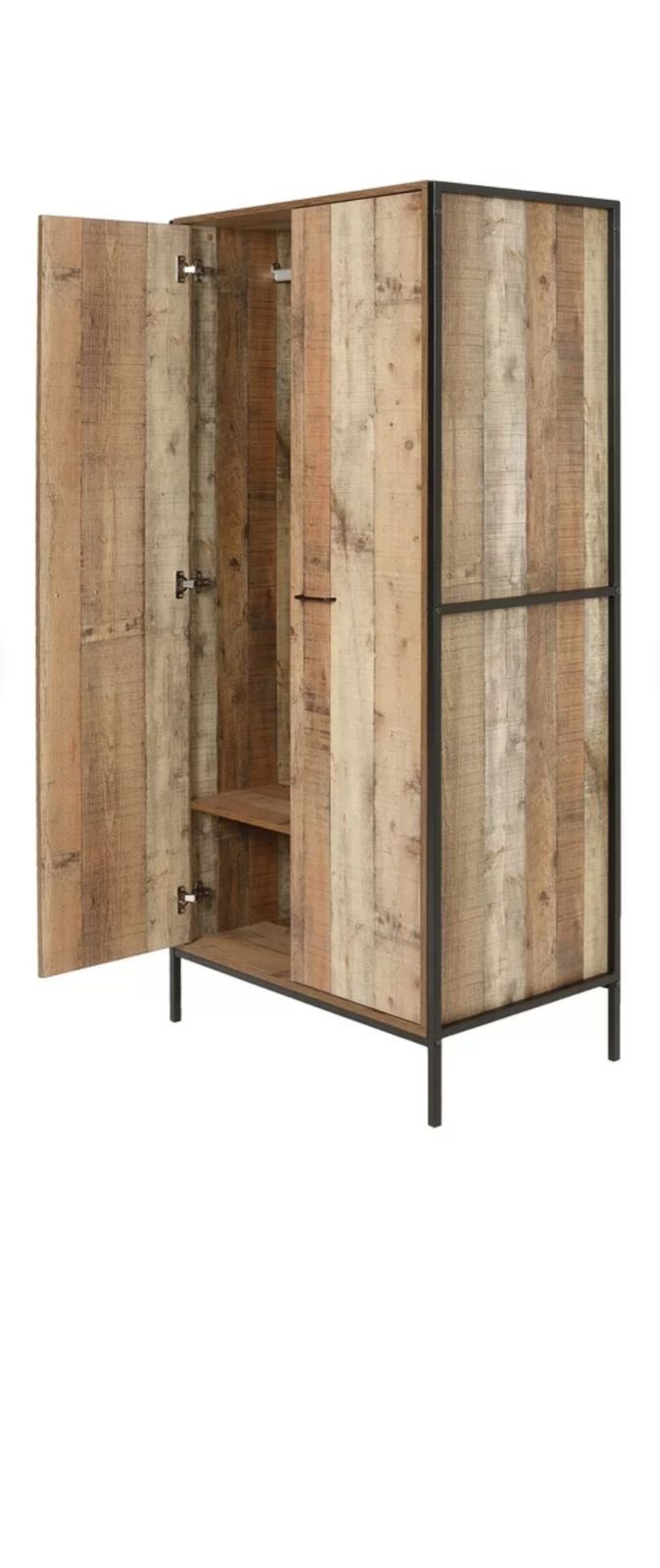 Set Of 2 Industrial Double Wardrobes photo vintage