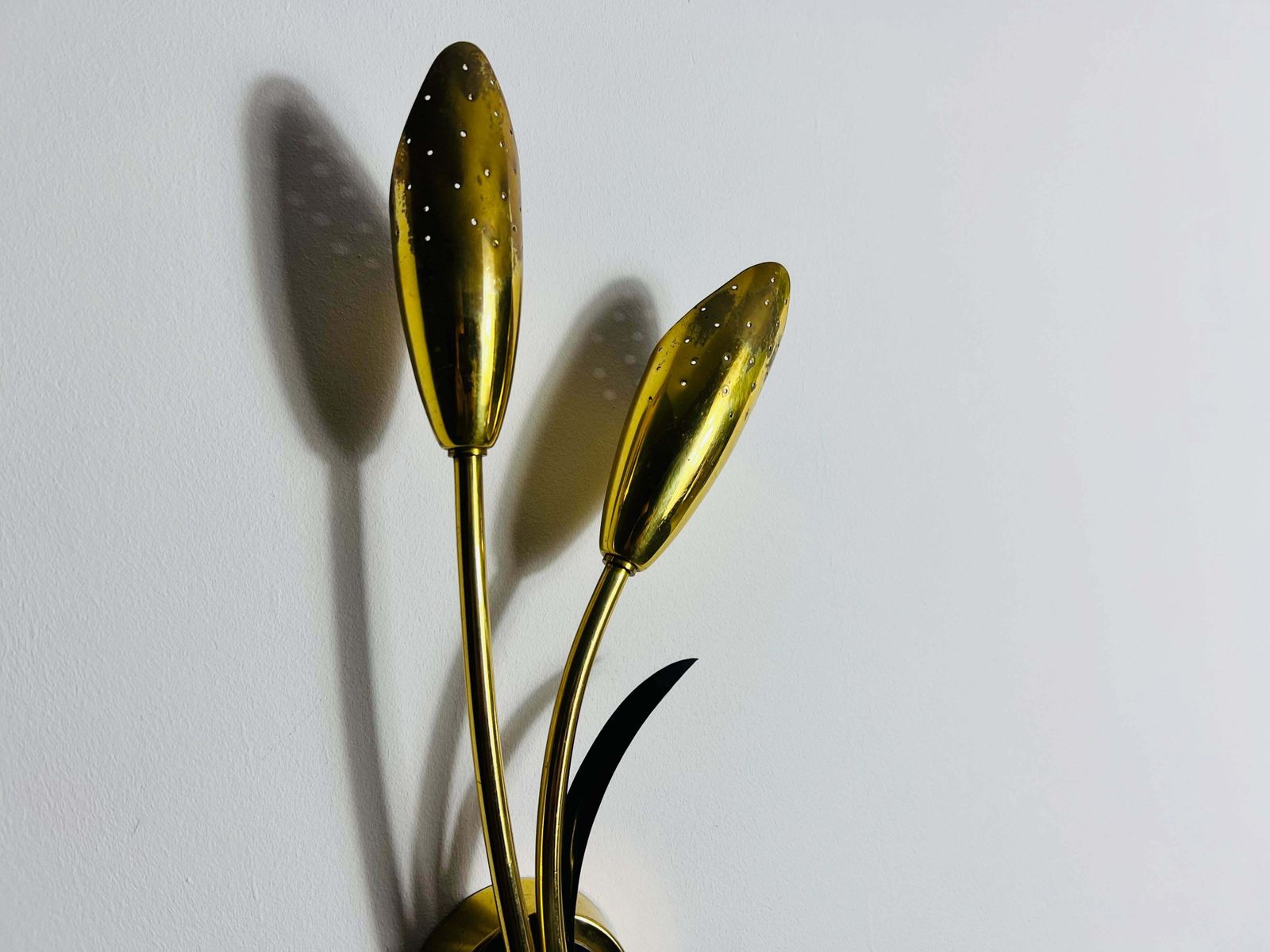 Pair Of Mid Century Brass Sputnik Wall Lamps, Italy, 1960s photo buy