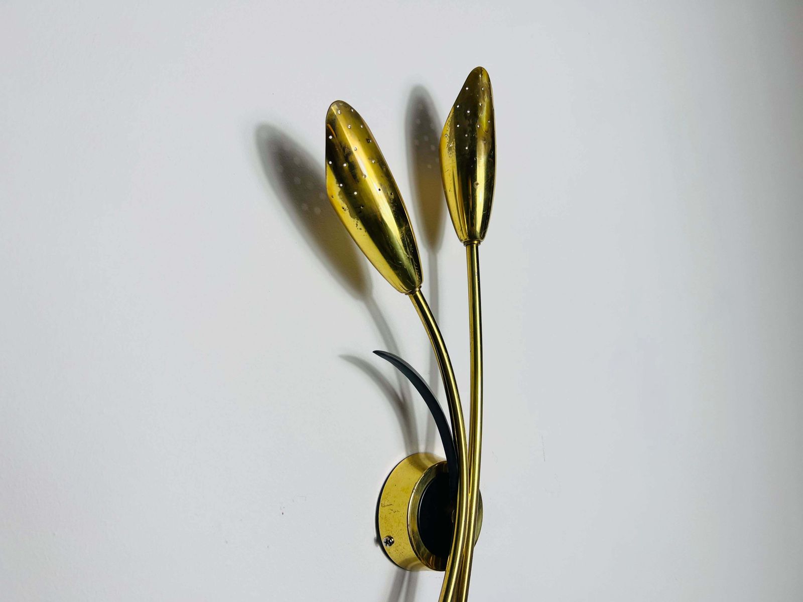 photo furniture Pair Of Mid Century Brass Sputnik Wall Lamps, Italy, 1960s