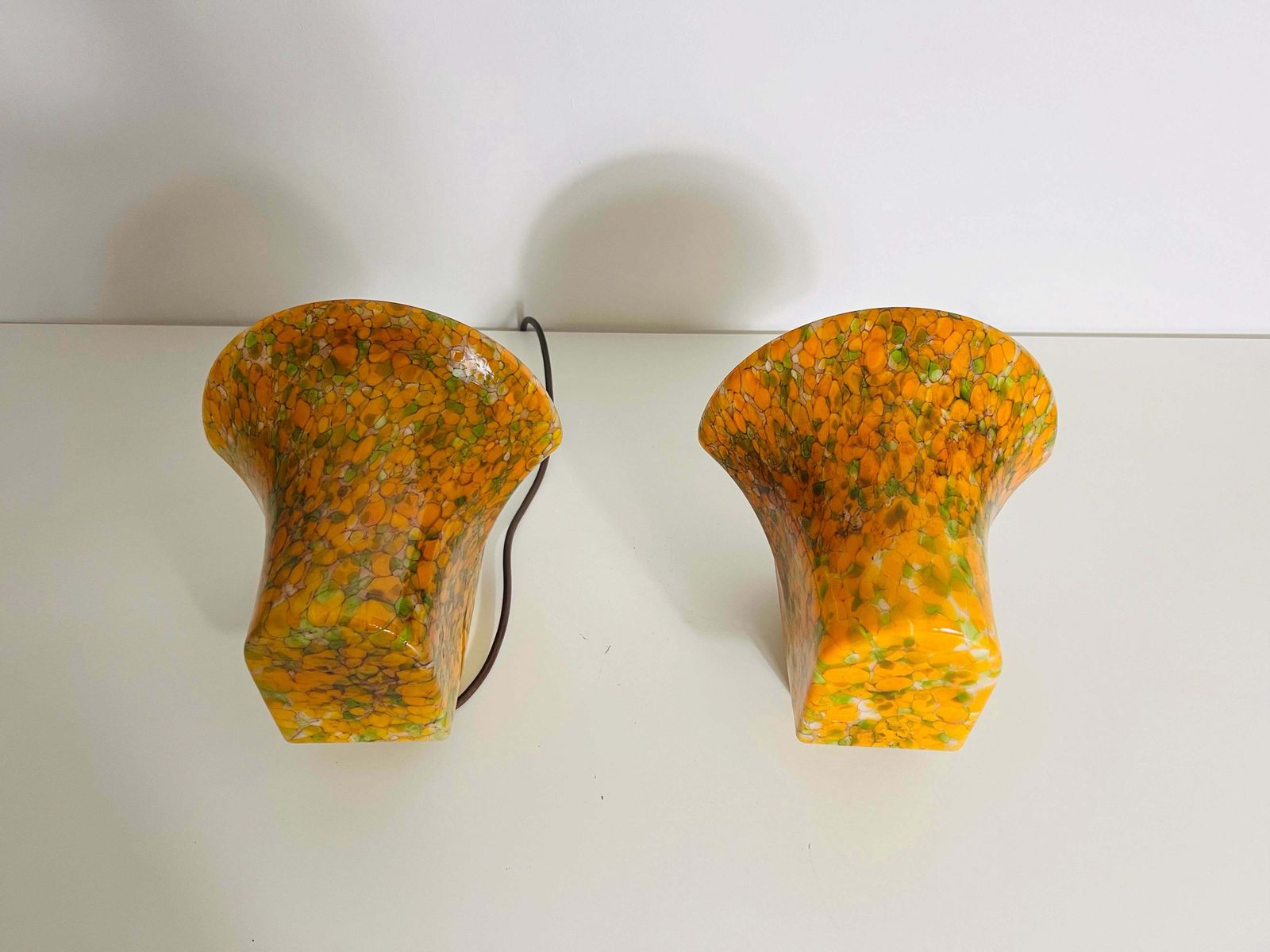 Pair Of Mosaic Glass Wall Lamps By Peill & Putzler, 1960s, Germany photo buy
