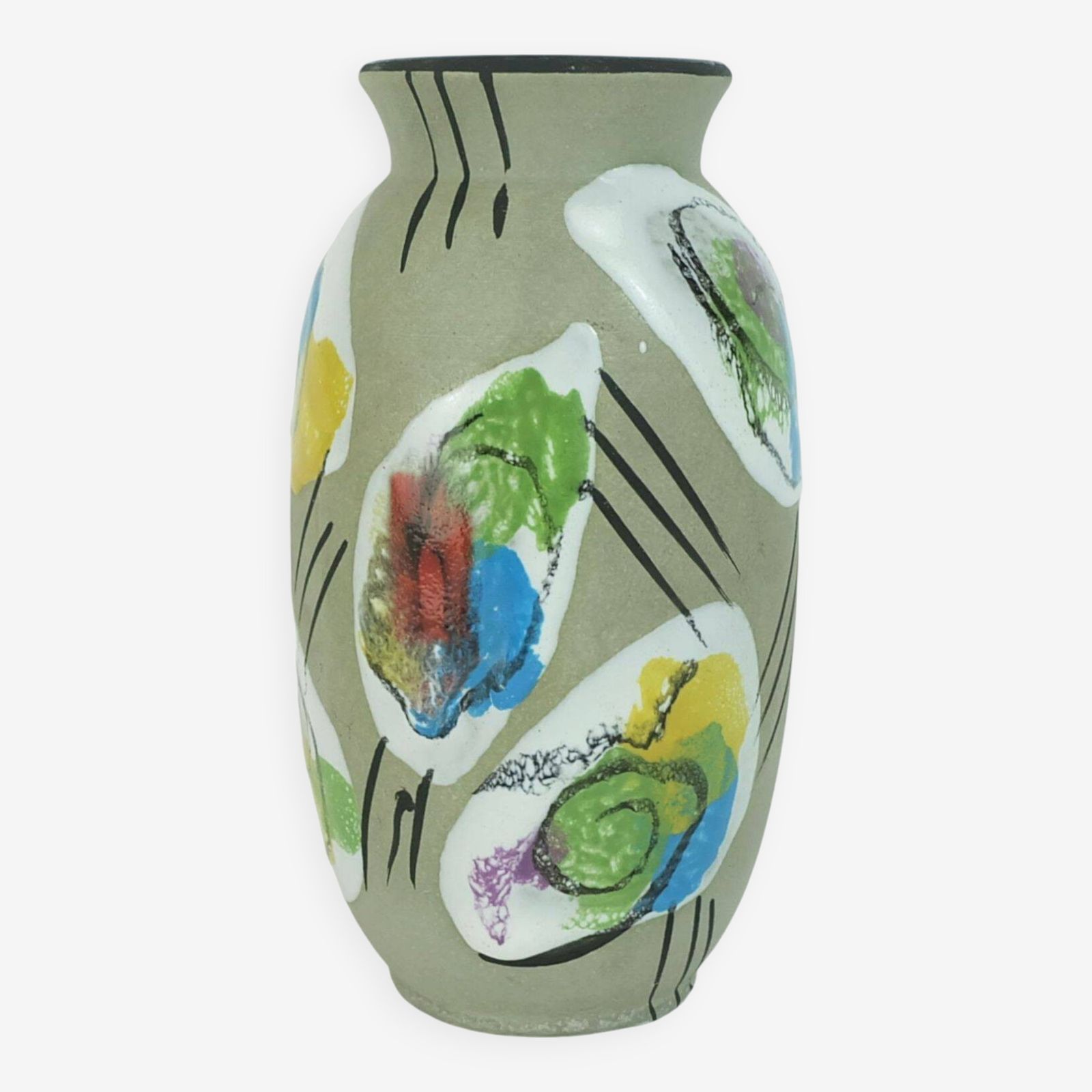 West German Mid Century Vase Bay Keramik Decor 'Delhi' Model 604 14 Early 1960s