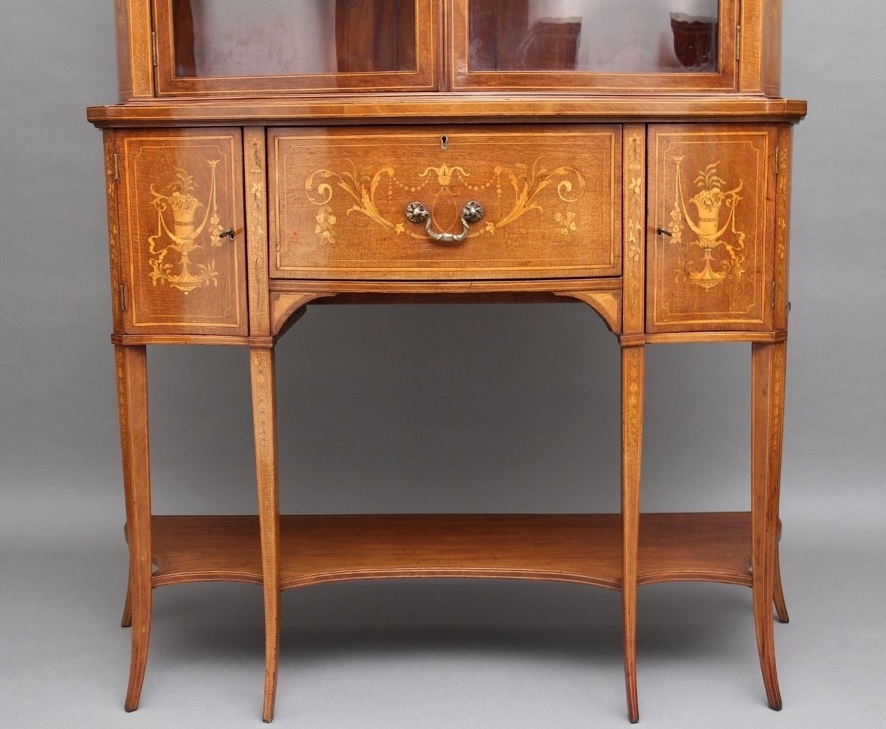 19th Century Mahogany Inlaid Display Cabinet photo 6250.0