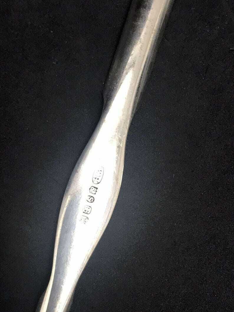 Victorian Marrow Scoop Antique English Flatware Serving Cutlery Marrow Spoon British Gift Collector Gift Collectable XIX William Hutton Sons photo vinterior