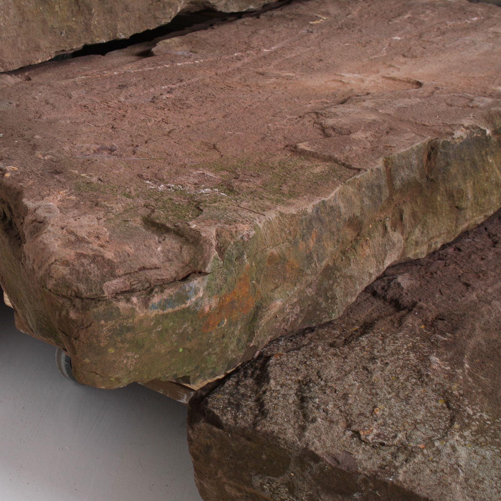 Reclaimed Red Sandstone Garden Steps Monolith Garden Feature Or Stepping Stones photo Garden Decor