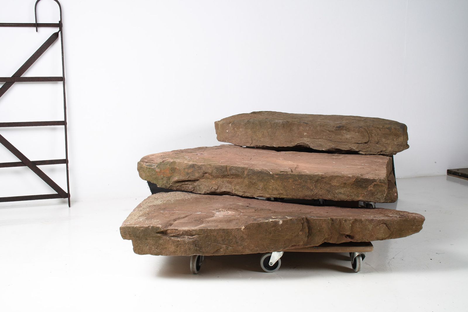 photo furniture Reclaimed Red Sandstone Garden Steps Monolith Garden Feature Or Stepping Stones