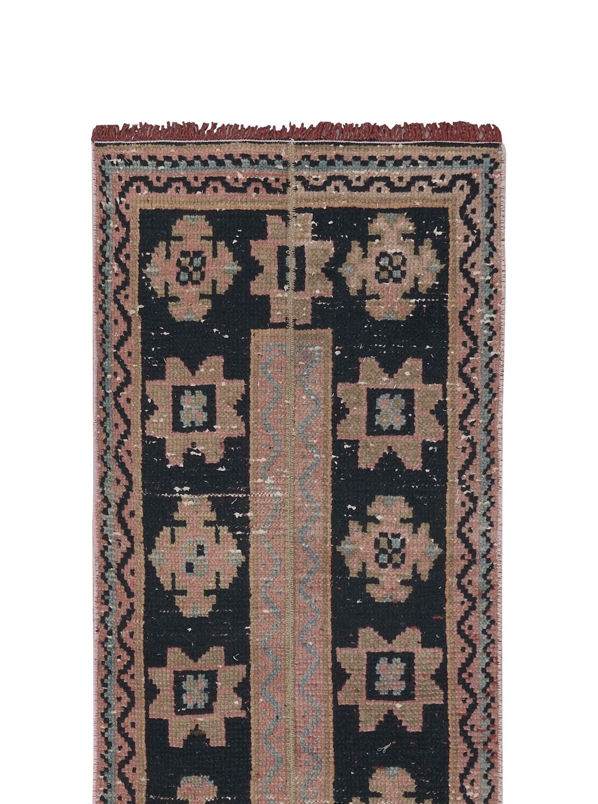 1960s Hand Knotted Anatolian Karapinar Runner   Stair Carpet 1'7'' X 22'3'' photo for sale