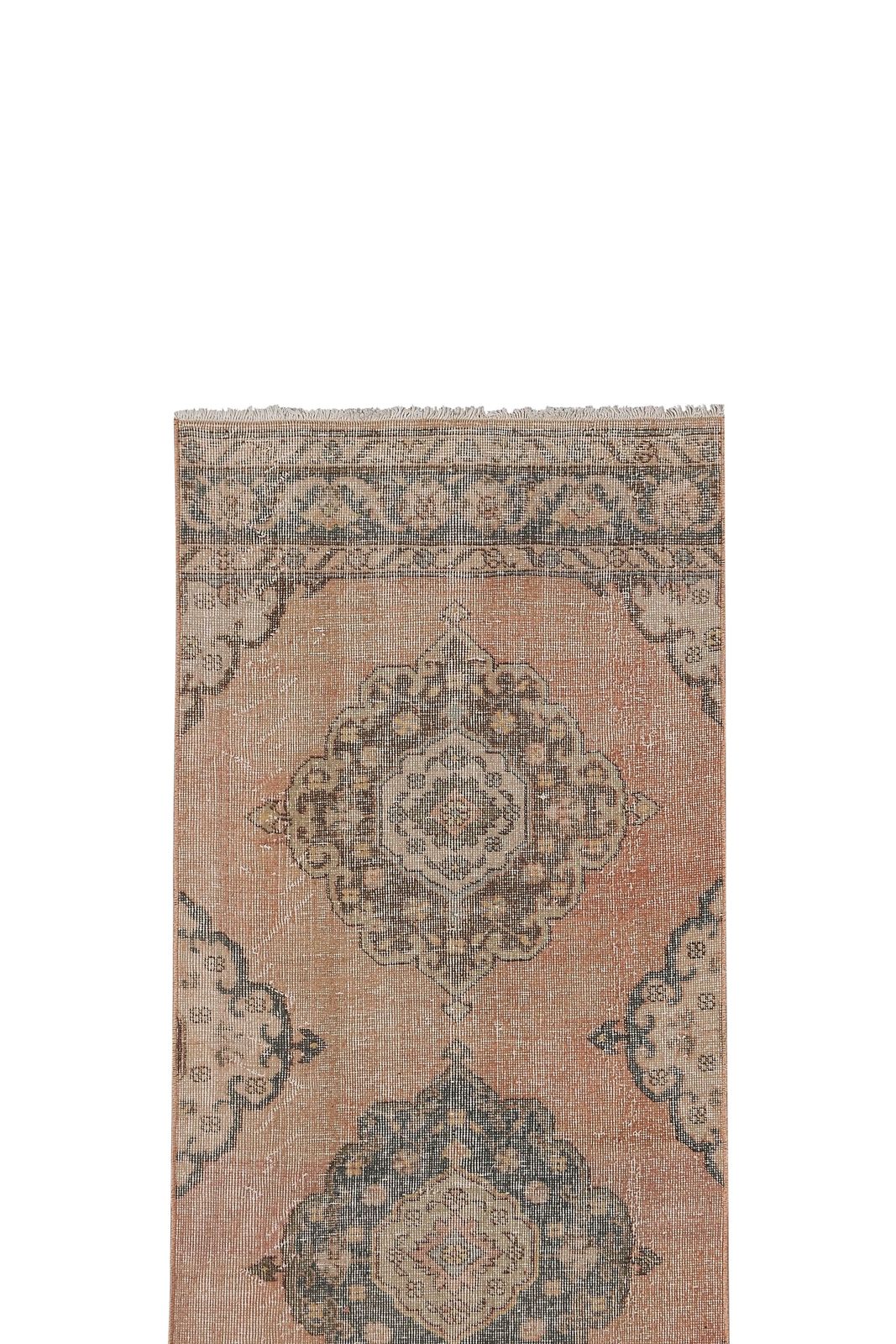 1960s Neoclassical Style Vintage Turkish Oushak Runner, Extra Long Hallway Rug 2'6'' X 24'9'' photo for sale