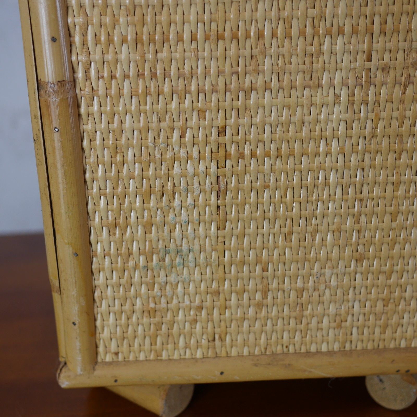 photo buy Large Vintage Mid Century Bamboo Cane & Rattan Planter Plant Pot #102714