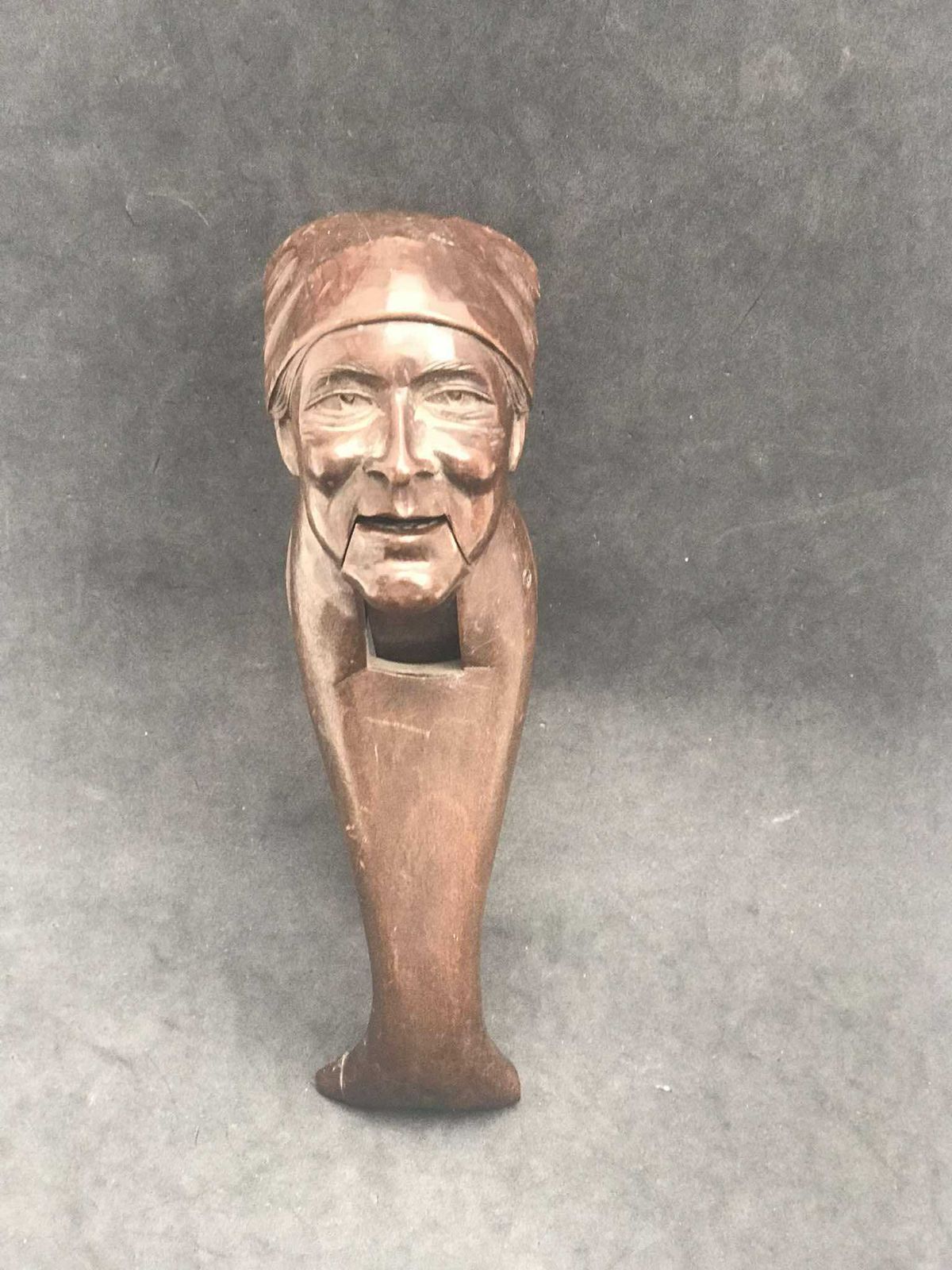 Nutcracker Hand Carved Figural Man German Walnut Wooden Collector Hostess Gift Holiday Appetizers Gift For Him Collection photo vinterior