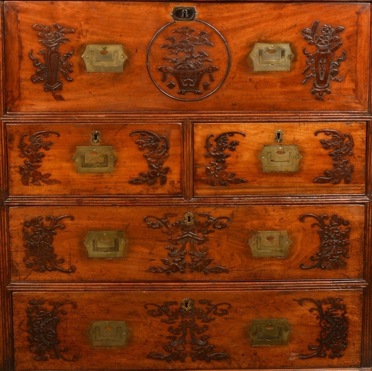 Chinese Camphor Wood Secretaire Campaign Chest photo 10600.0