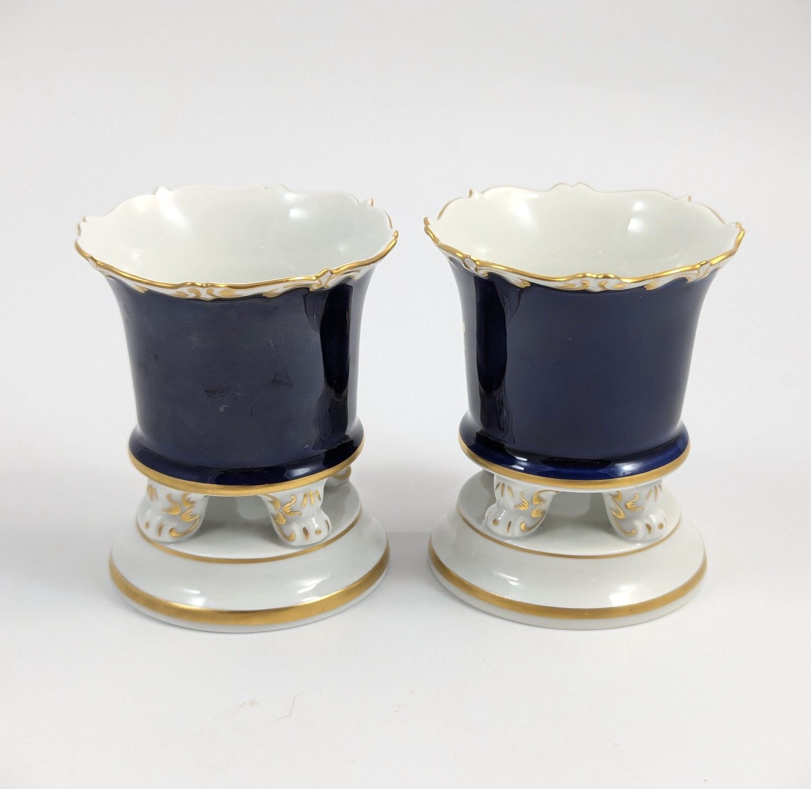 Meissen,Porcelain Cobalt Small Vases, 1930s photo for sale