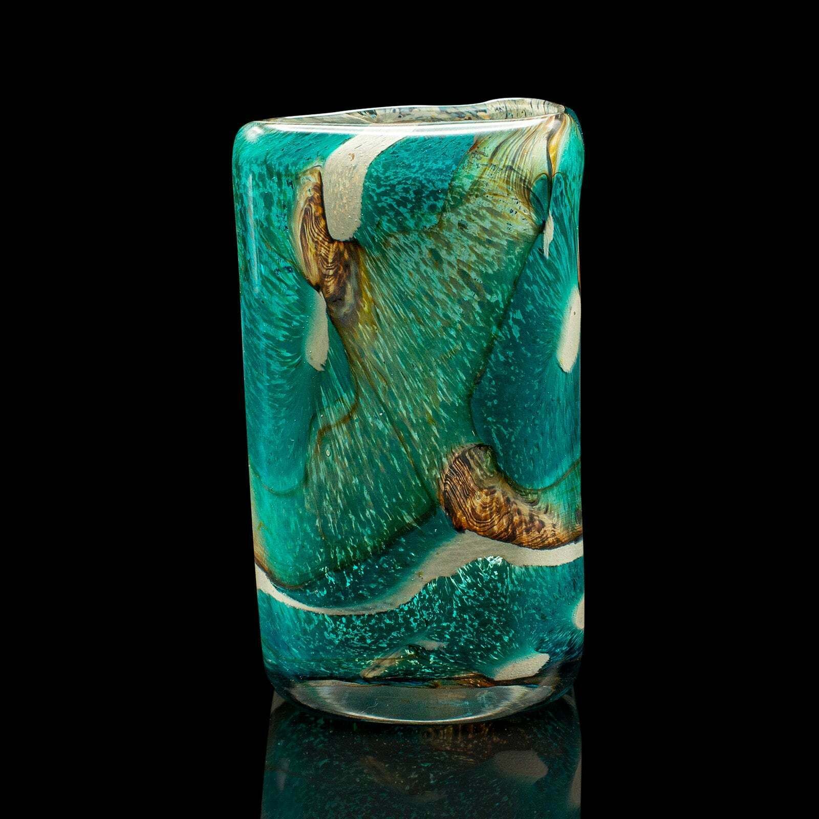 Small Vintage Flower Vase, Maltese, Art Glass, Flower Sleeve, Tea Light Holder photo for sale