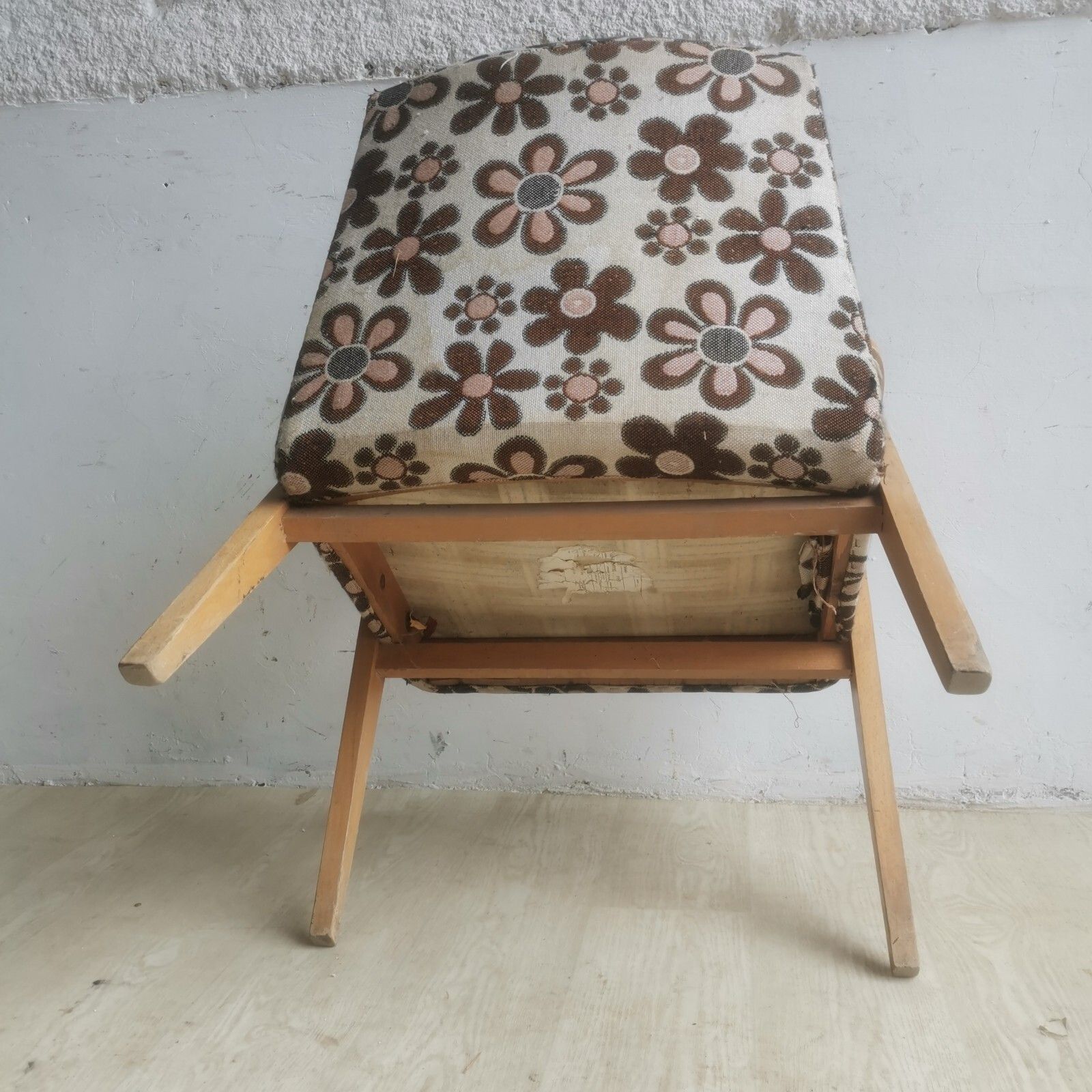 Furniture Original Polish Mid Century 366 Oak Frame Chair Designed In 1962 By J Chierowski photo