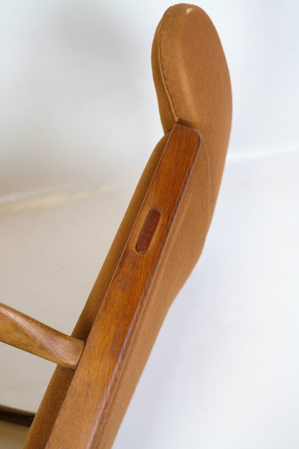 Armchair Model Ap 15 In Oak & Upholstered In Orange Fabric By Hans J. Wegner For Ap Stole In 1950s photo 4360.0