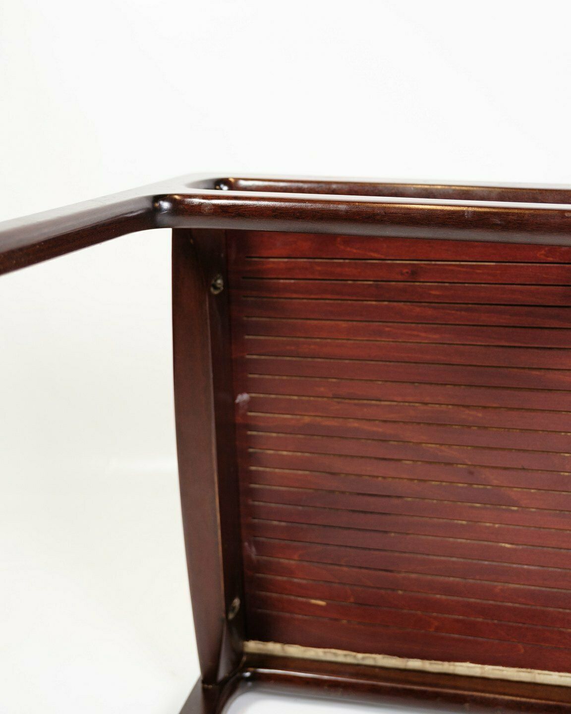 Set Of 6 Dining Chairs Model Rungstedlund In Mahogany & Upholstered In Light Fabric By Ole Wanscher For P. Jeppesen From 1960s photo vintage