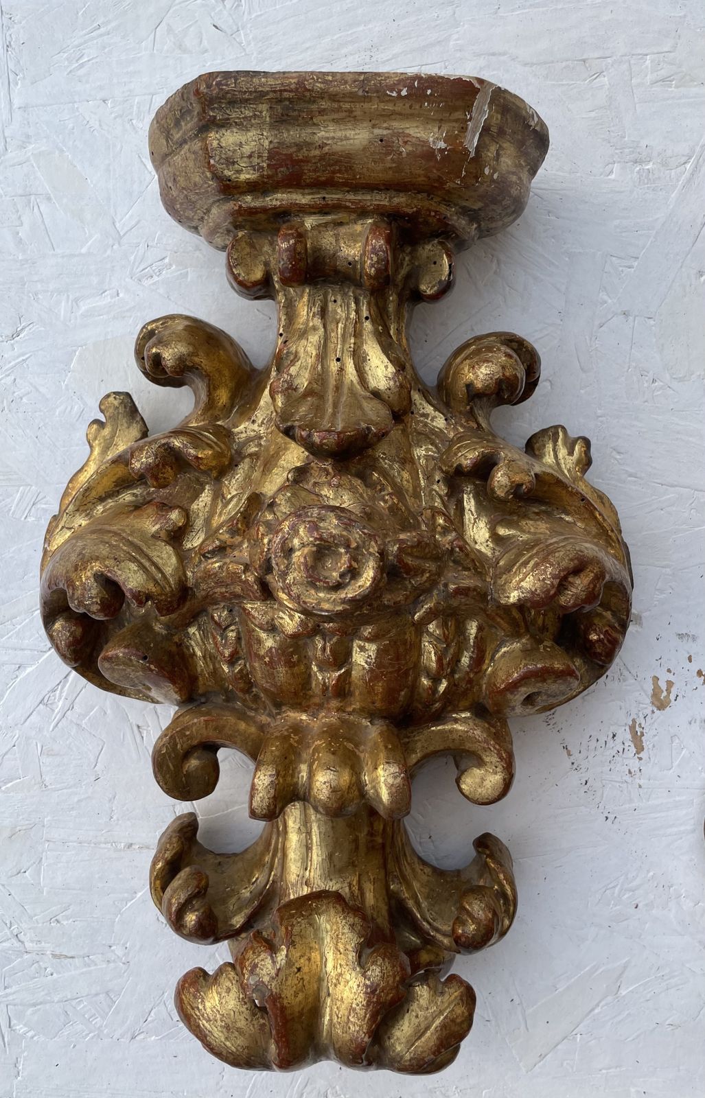 A Pair Of Italian Giltwood Wall Appliques 18th/19th Century 39cm High Excluding Shade 70cm High photo Lighting