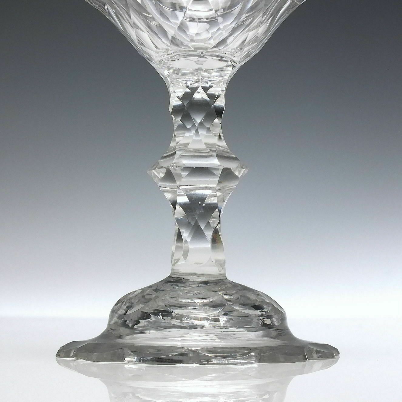 Georgian Facet Cut Champagne Sweetmeat Glass C1780 photo 160.0