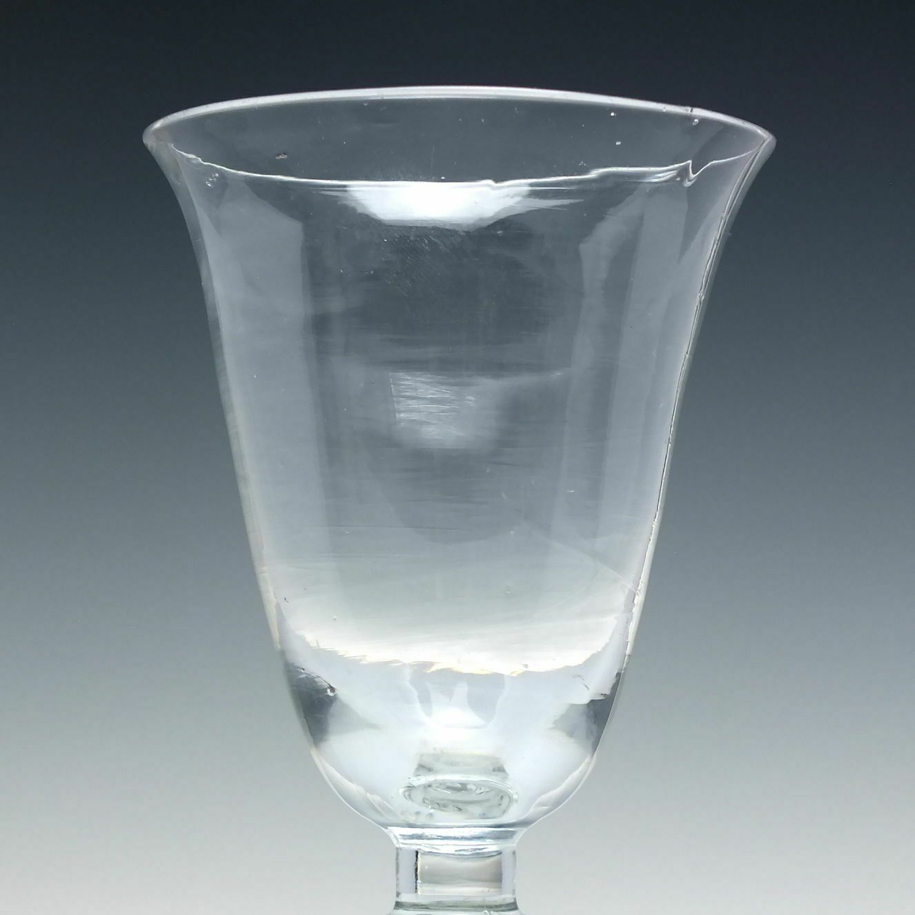 Georgian Balustroid Wine Glass Goblet C1740 photo for sale
