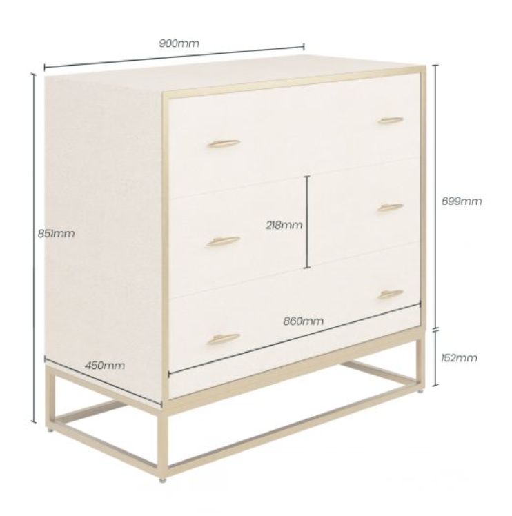 Hampton Ivory Shagreen Chest Of Drawers photo 1251.0