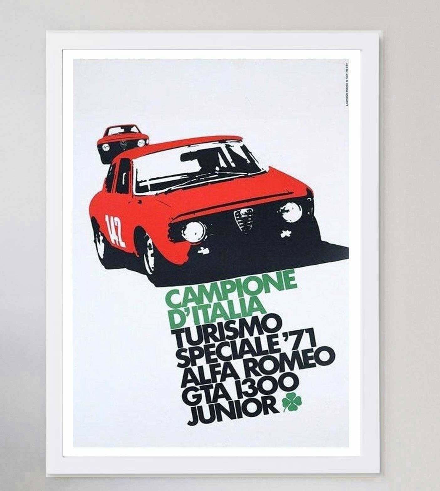 Alfa Romeo Campione D’italia Turismo Speciale ‘71 Vendor 1971 Original Vintage Poster photo for sale