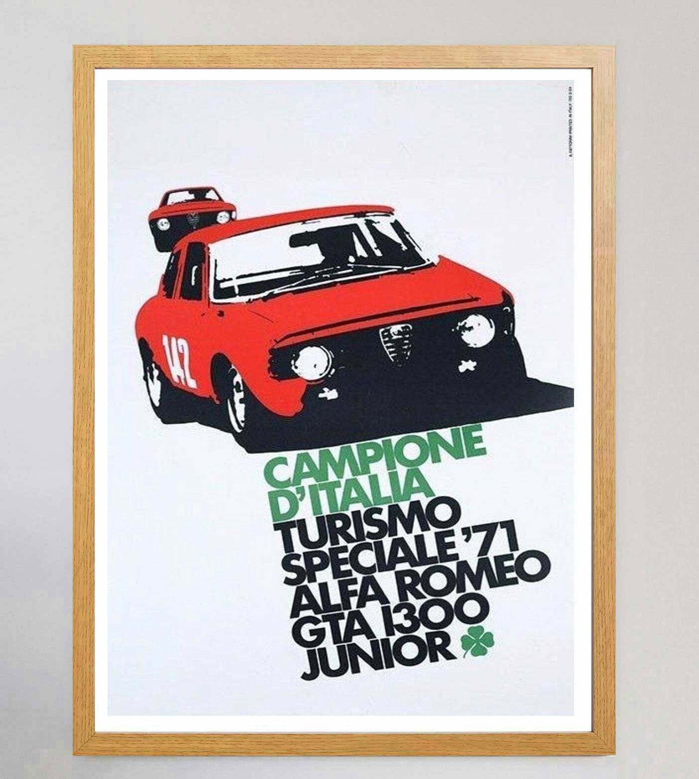 Alfa Romeo Campione D’italia Turismo Speciale ‘71 Vendor 1971 Original Vintage Poster photo Art