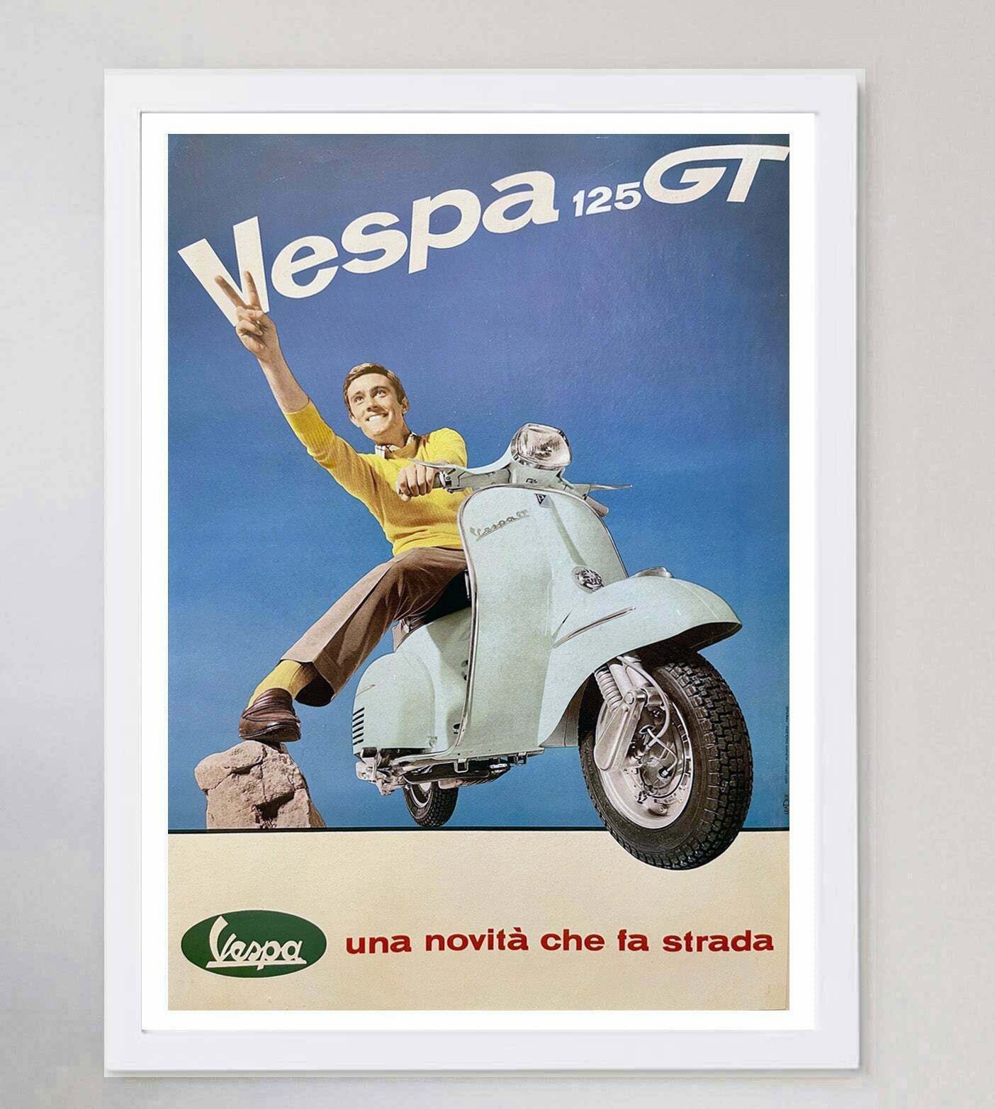 Vespa 125 Gt Original Vintage Poster photo for sale