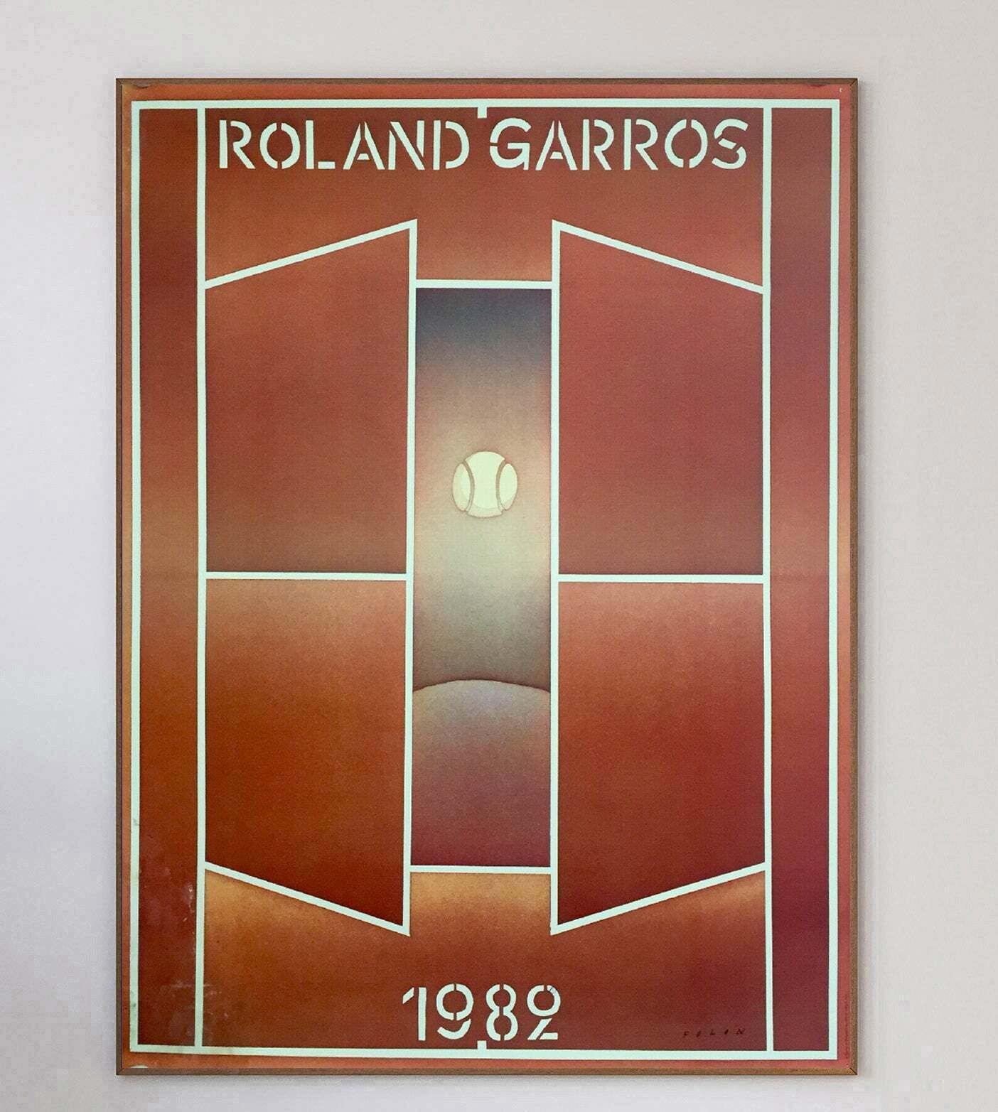French Open Roland Garros 1982 Original Vintage Poster photo 583.0