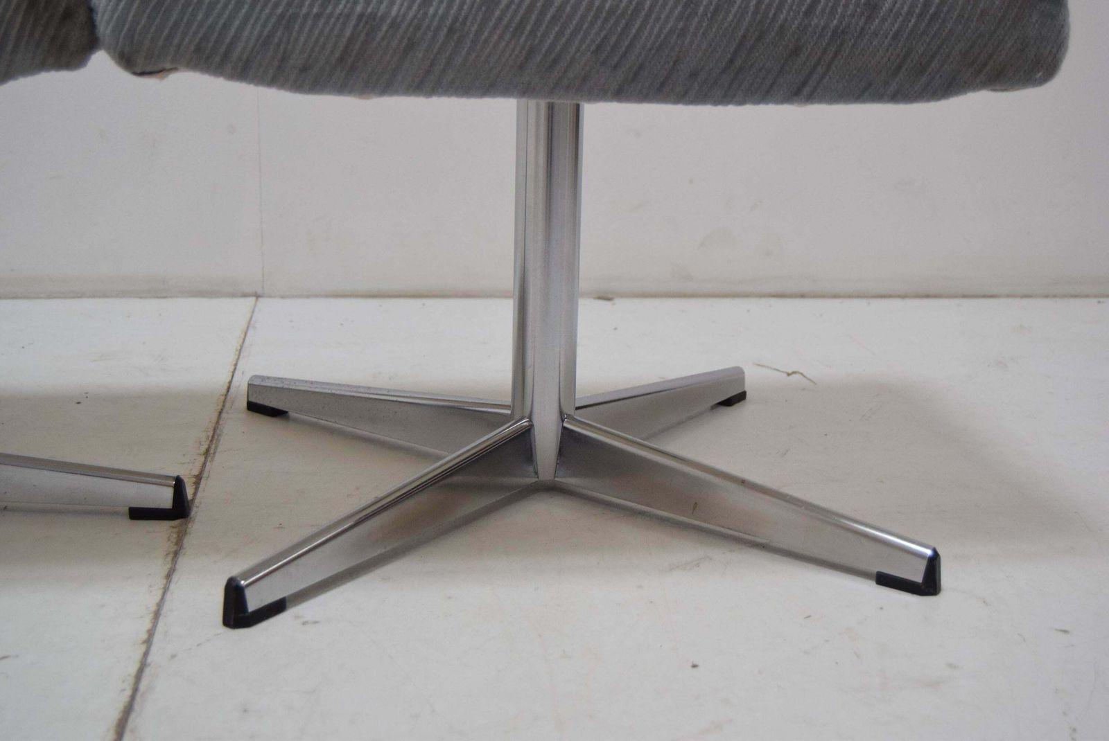 A Pair Of Swivel Stools, Tabourets Or Footstools, Czechoslovakia, 1970s. photo 543.0