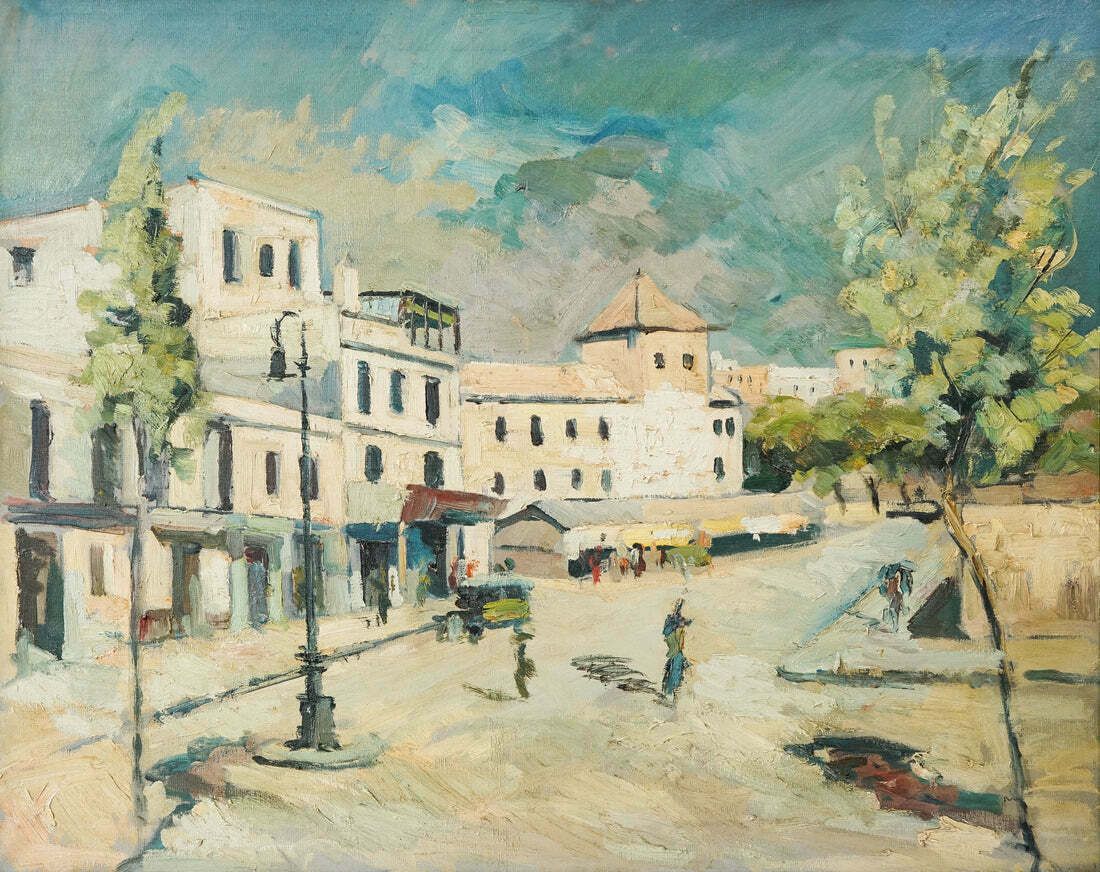 Impressionistisch Stadsgezicht, Ca. Jaren 1950