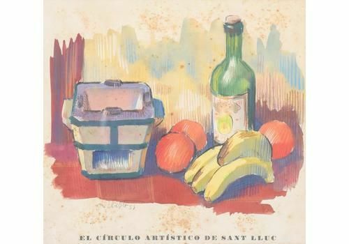 'The Artistic Circle Of Sant Lluc' Still Life Lithograph