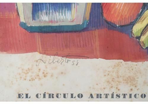 'The Artistic Circle Of Sant Lluc' Still Life Lithograph photo vinterior
