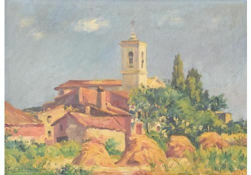 'Sant Andreu De Salou'   Landscape With Village In Golden Light
