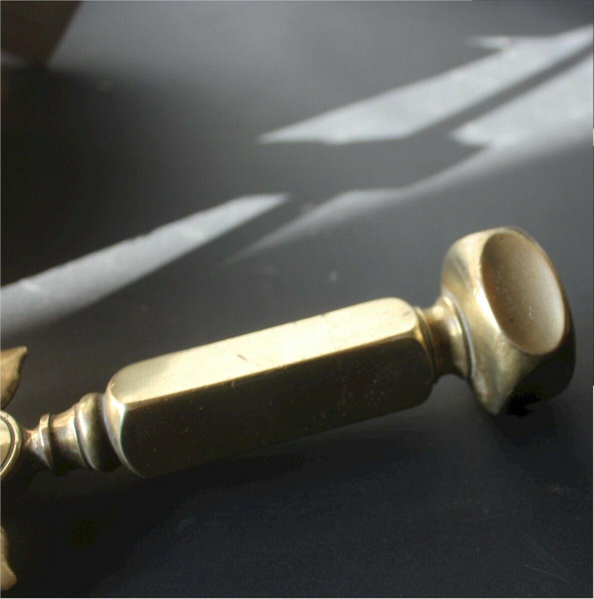 Set Of Nouveau Brass Fire Tools photo 165.0