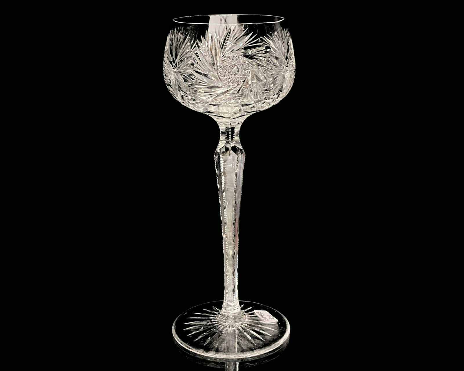 Crystal Wine Glasses | 6pcs | Cutcrystal | Exquisite Glassware | France photo for sale