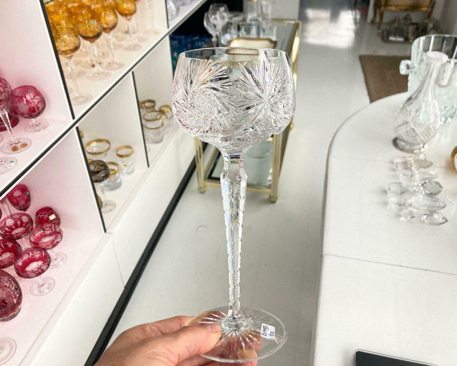 photo furniture Crystal Wine Glasses | 6pcs | Cutcrystal | Exquisite Glassware | France