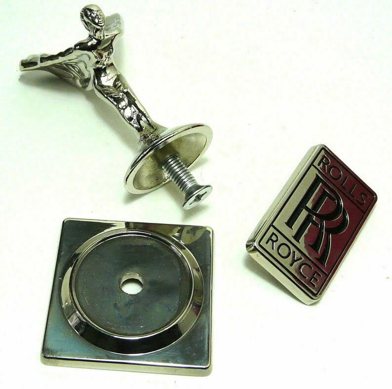 Rare Silver Plated Rolls Royce Spirit Of Ecstasy Display Ornament Mascot Emblem Statue Gift Boxed Bentley Motors Classic Car   Presentation Gift Set photo for sale