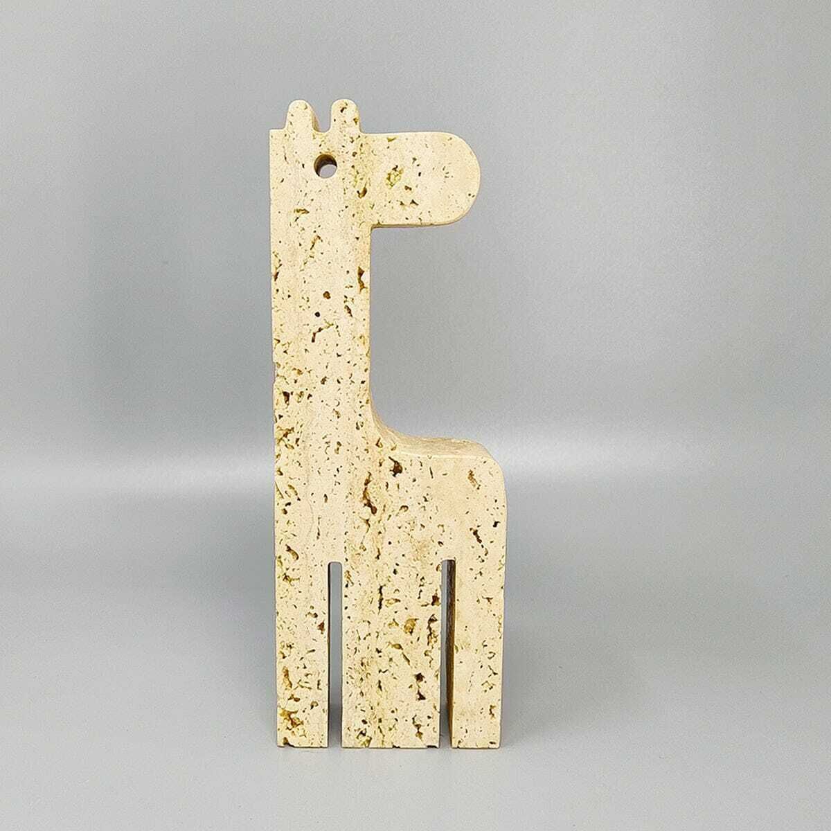 1970s Original Big Travertine Giraffe Sculpture By Enzo Mari For F.Lli Mannelli photo furniture
