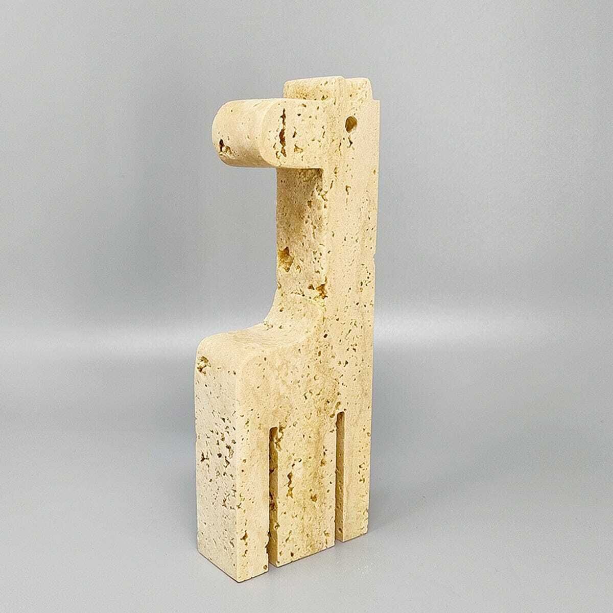 1970s Original Big Travertine Giraffe Sculpture By Enzo Mari For F.Lli Mannelli photo vinterior