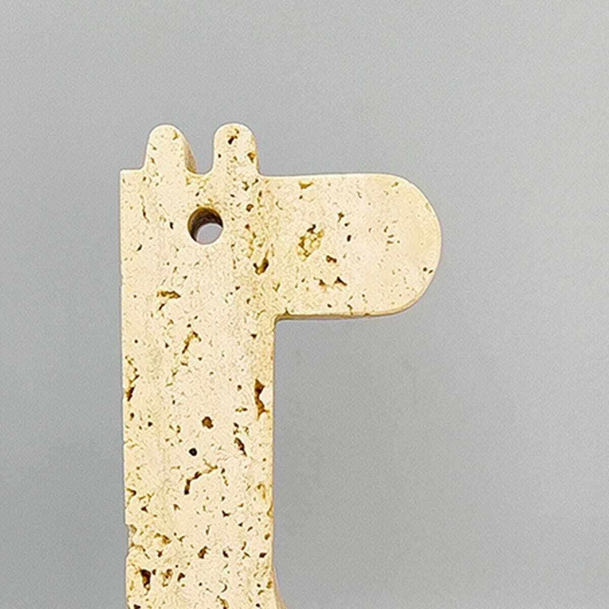1970s Original Big Travertine Giraffe Sculpture By Enzo Mari For F.Lli Mannelli photo buy