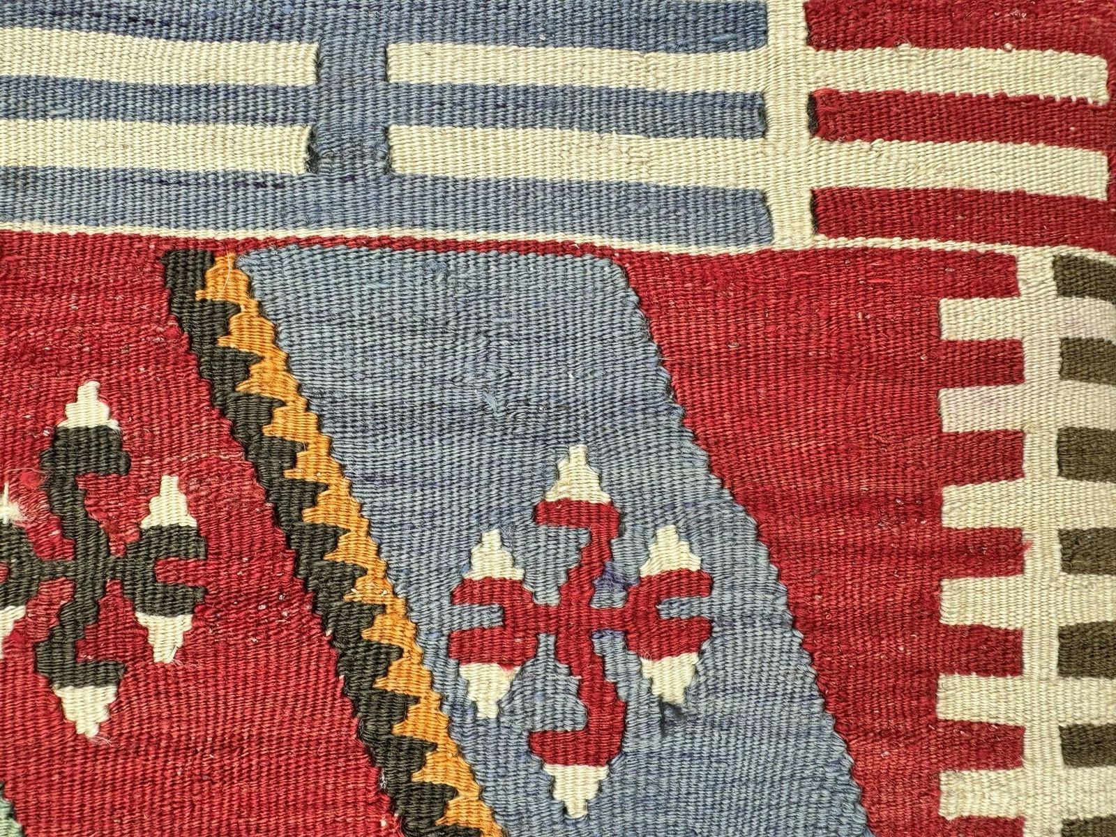 Kilim Covered Stool 0.42m X 0.32m X H0.26m photo vintage