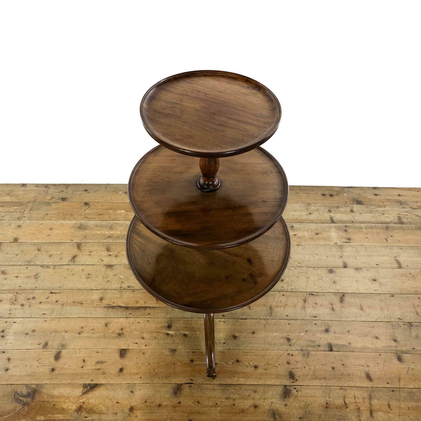 Antique Victorian Mahogany Dumb Waiter Stand photo vintage
