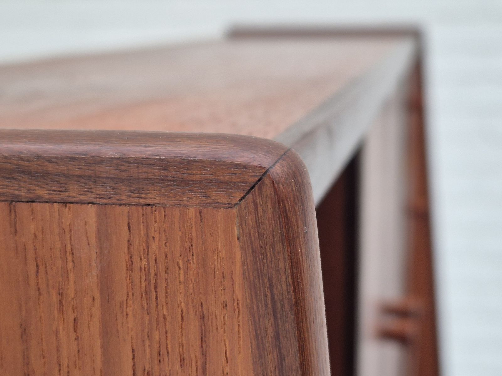 1290.0 1960s, Danish Chest Of Drawers With A Mirror Inside, Original Condition, Teak Wood. photo