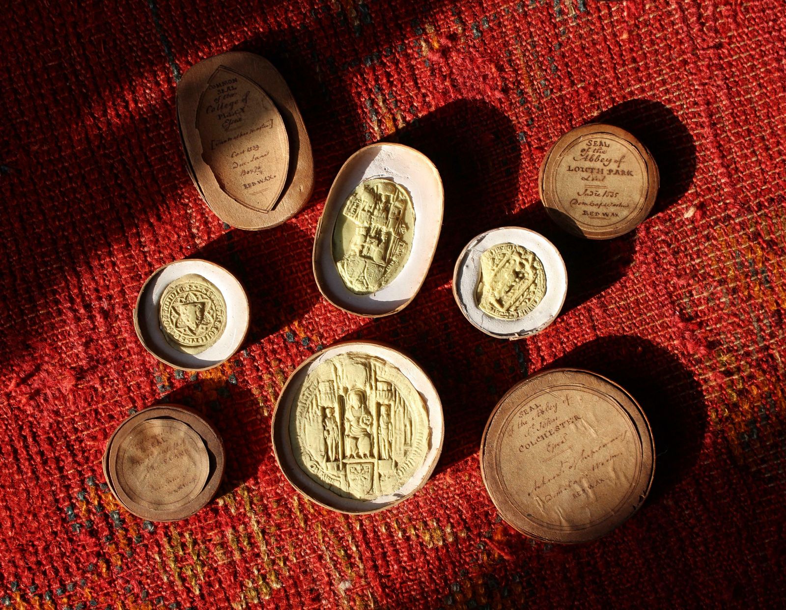 Collection Of Late 18th Century English Wax & Plaster Abbey & College Seals photo buy