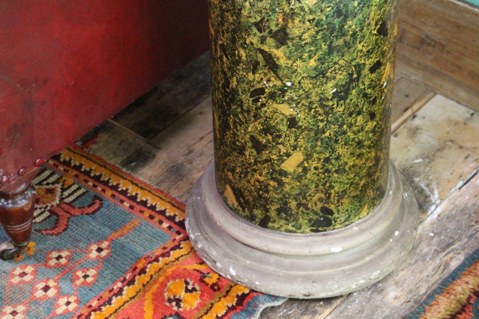 photo furniture 19thc Plaster Bust On Faux Porphyry Marble Column Of Architect Matthew Habershon