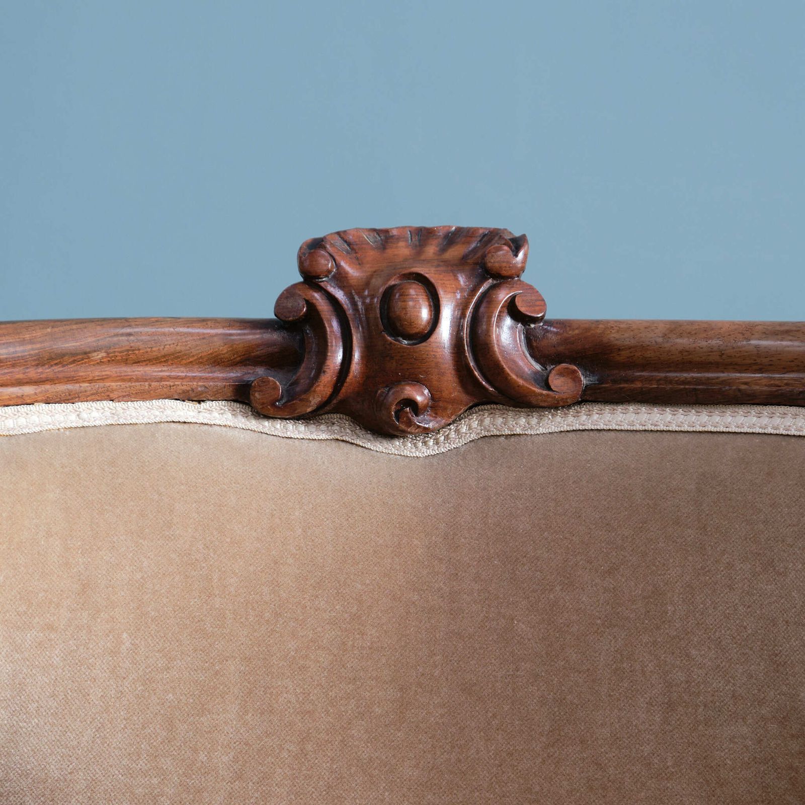 19th Century Carved Rosewood Armchair photo vintage