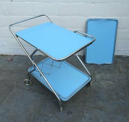 Trolley Bar Cart With Removeable Serving Tray From Torck, Belgium, 1960s photo for sale