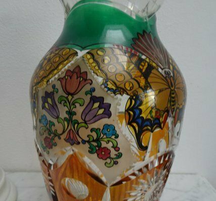 Czech Art Nouveau Bohemian Haida Vase Attributed To H. Pautsch, 1890s photo 928.0