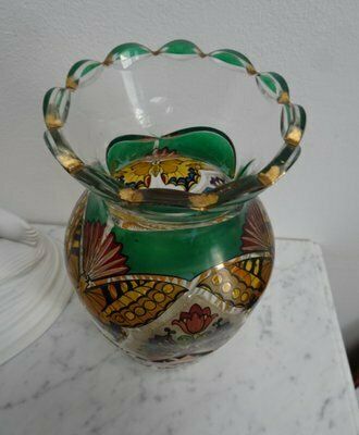 Home Decor Czech Art Nouveau Bohemian Haida Vase Attributed To H. Pautsch, 1890s photo