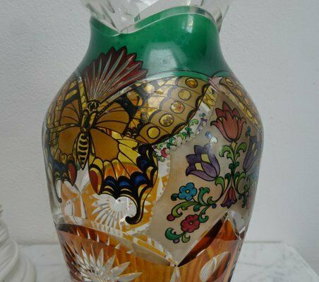 photo vinterior Czech Art Nouveau Bohemian Haida Vase Attributed To H. Pautsch, 1890s