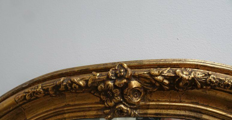 photo buy Antique French Carved And Gilded Wooden Wall Mirror, 1920s